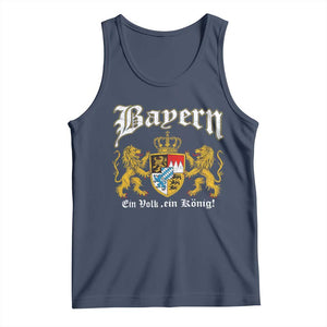 Bavarian German Pride Tank Top Bayern Ein Volk Ein Konig TS11 Navy Print Your Wear