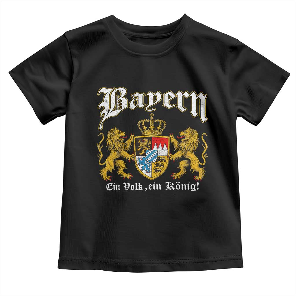 Bavarian German Pride Toddler T Shirt Bayern Ein Volk Ein Konig TS11 Black Print Your Wear