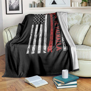 Viking Til Valhalla Throw Blanket Norse Mythology Axe USA Flag TS11 Print Your Wear