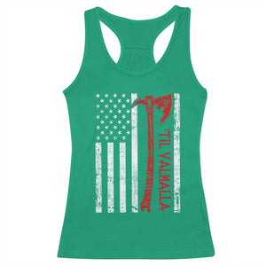 Viking Til Valhalla Racerback Tank Top Norse Mythology Axe USA Flag TS11 Irish Green Print Your Wear