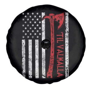 Viking Til Valhalla Spare Tire Cover Norse Mythology Axe USA Flag TS11 Print Your Wear