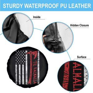 Viking Til Valhalla Spare Tire Cover Norse Mythology Axe USA Flag TS11 Print Your Wear