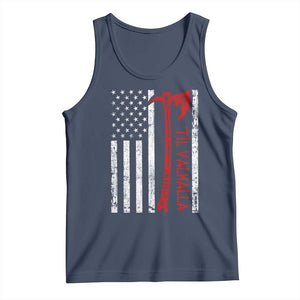 Viking Til Valhalla Tank Top Norse Mythology Axe USA Flag TS11 Navy Print Your Wear