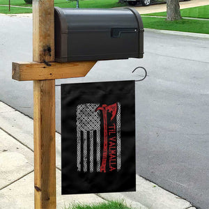 Viking Til Valhalla Garden Flag Norse Mythology Axe Celtic Knot USA Flag TS11 Print Your Wear