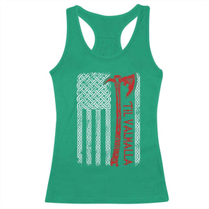 Viking Til Valhalla Racerback Tank Top Norse Mythology Axe Celtic Knot USA Flag TS11 Irish Green Print Your Wear