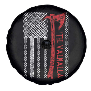 Viking Til Valhalla Spare Tire Cover Norse Mythology Axe Celtic Knot USA Flag TS11 Print Your Wear