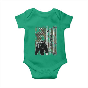 Bear Bowhunting Bow Archery Vintage Camo American Flag Baby Onesie TS11 Irish Green Print Your Wear