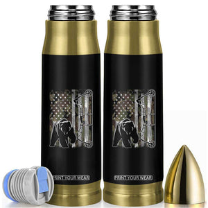 Bear Bowhunting Bow Archery Vintage Camo American Flag Bullet Tumbler TS11 Black Print Your Wear