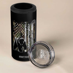 Bear Bowhunting Bow Archery Vintage Camo American Flag 4 in 1 Can Cooler Tumbler TS11 Print Your Wear