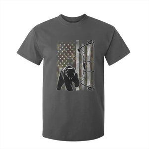 Bear Bowhunting Bow Archery Vintage Camo American Flag T Shirt For Kid - Print Your Wear