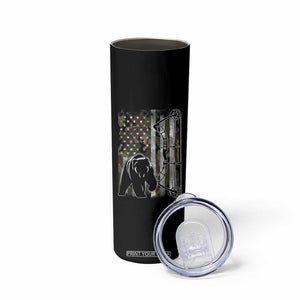 Bear Bowhunting Bow Archery Vintage Camo American Flag Skinny Tumbler TS11 Print Your Wear