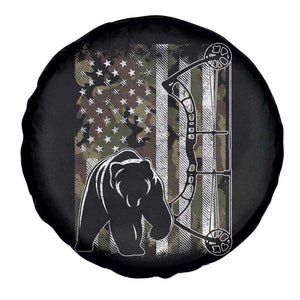 Bear Bowhunting Bow Archery Vintage Camo American Flag Spare Tire Cover TS11 Print Your Wear