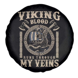 Viking Blood Runs Through My Veins Spare Tire Cover Norse Mythology Drakkar Longship TS11 Print Your Wear