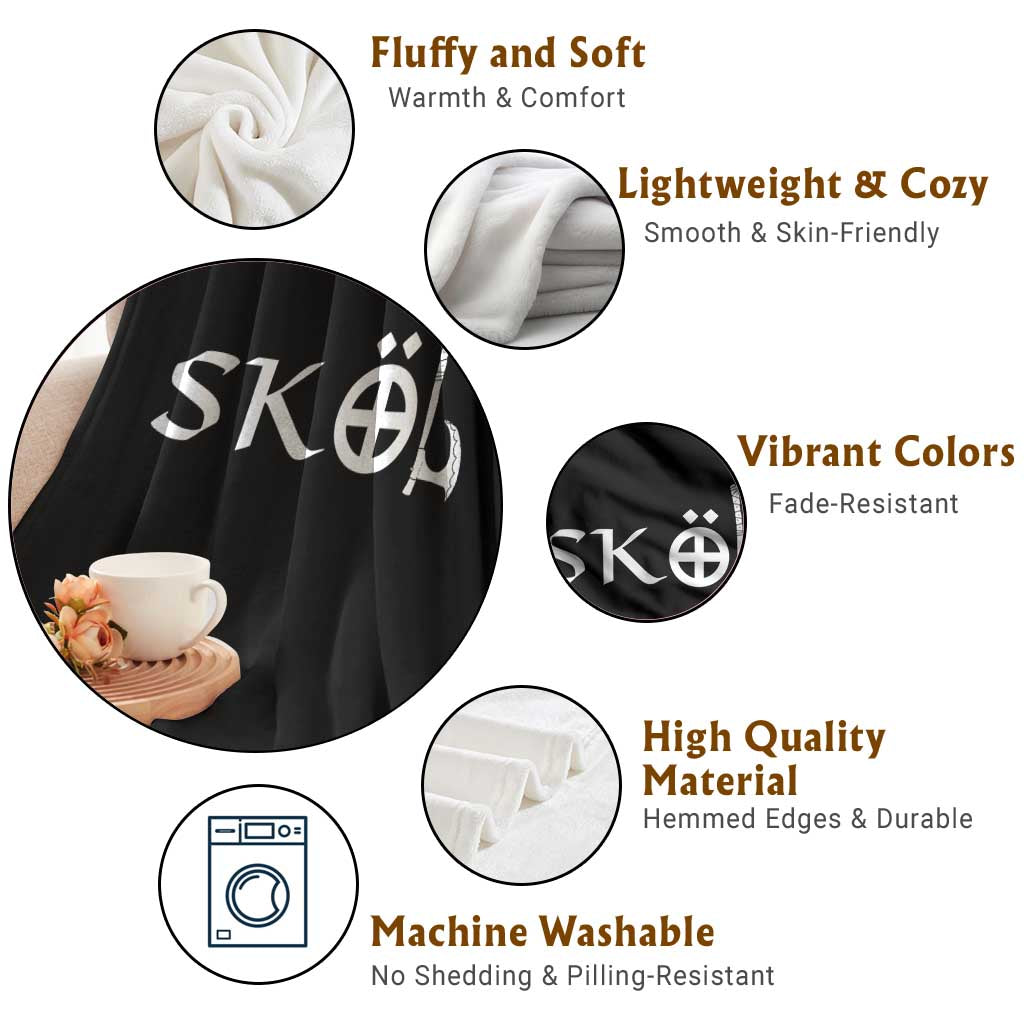 Nordic Scandinavian Heritage Throw Blanket Viking Warrior Axe Helmet TS11 Print Your Wear
