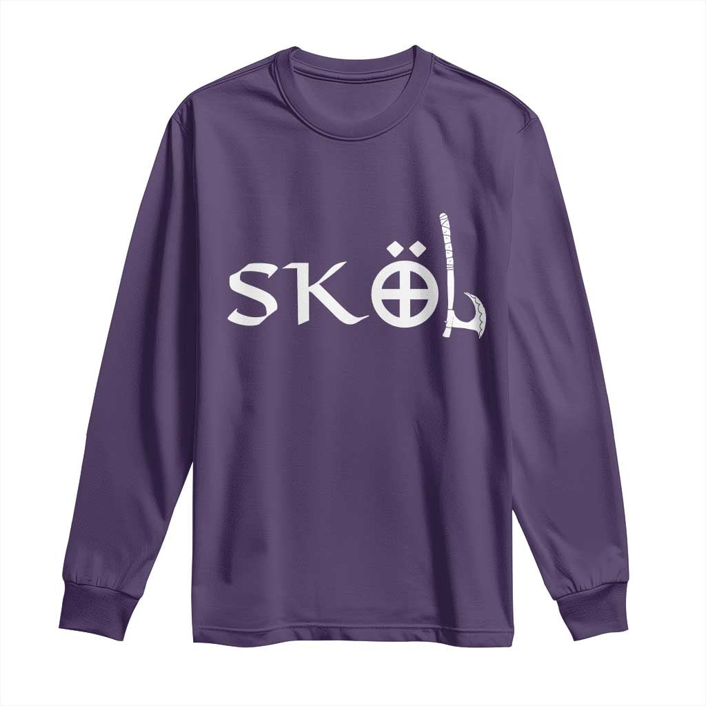 Skol Viking Heritage Axe Nordic Scandinavian Warrior Long Sleeve Shirt TS11 Purple Print Your Wear