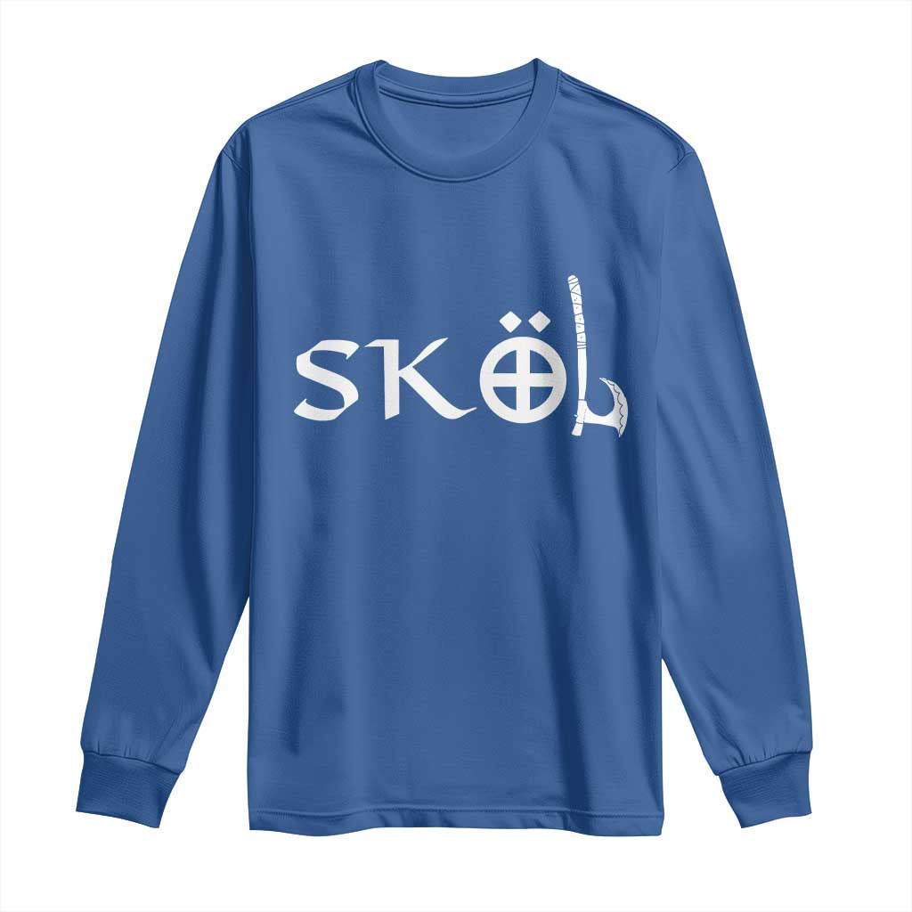 Skol Viking Heritage Axe Nordic Scandinavian Warrior Long Sleeve Shirt TS11 Royal Blue Print Your Wear