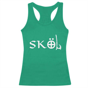 Nordic Scandinavian Heritage Racerback Tank Top Viking Warrior Axe Helmet TS11 Irish Green Print Your Wear