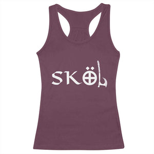 Skol Viking Heritage Axe Nordic Scandinavian Warrior Racerback Tank Top TS11 Maroon Print Your Wear