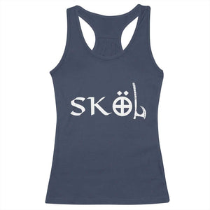 Skol Viking Heritage Axe Nordic Scandinavian Warrior Racerback Tank Top TS11 Navy Print Your Wear