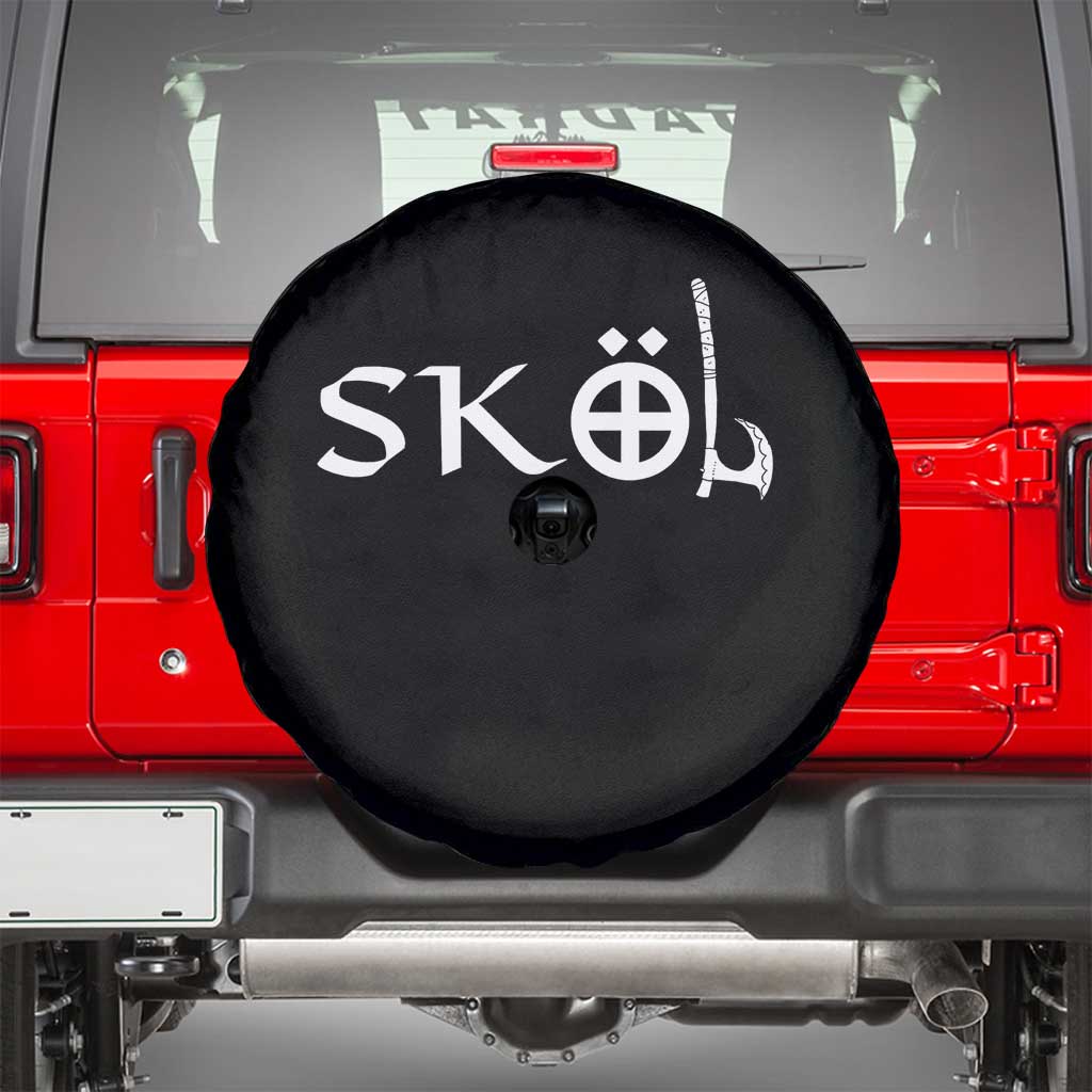 Nordic Scandinavian Heritage Spare Tire Cover Viking Warrior Axe Helmet TS11 Black Print Your Wear