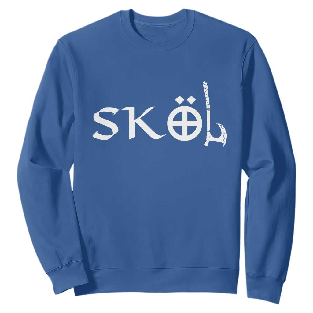 Skol Viking Heritage Axe Nordic Scandinavian Warrior Sweatshirt TS11 Royal Blue Print Your Wear