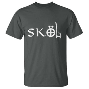 Skol Viking Heritage Axe Nordic Scandinavian Warrior T Shirt TS11 Dark Heather Print Your Wear