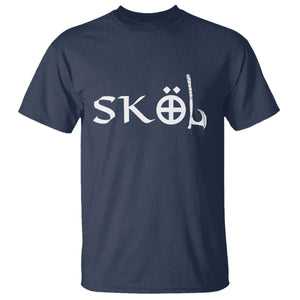 Skol Viking Heritage Axe Nordic Scandinavian Warrior T Shirt TS11 Navy Print Your Wear
