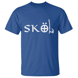 Nordic Scandinavian Heritage T Shirt Viking Warrior Axe Helmet TS11 Royal Blue Print Your Wear