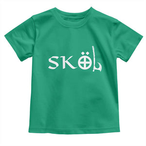 Nordic Scandinavian Heritage Toddler T Shirt Viking Warrior Axe Helmet TS11 Irish Green Print Your Wear