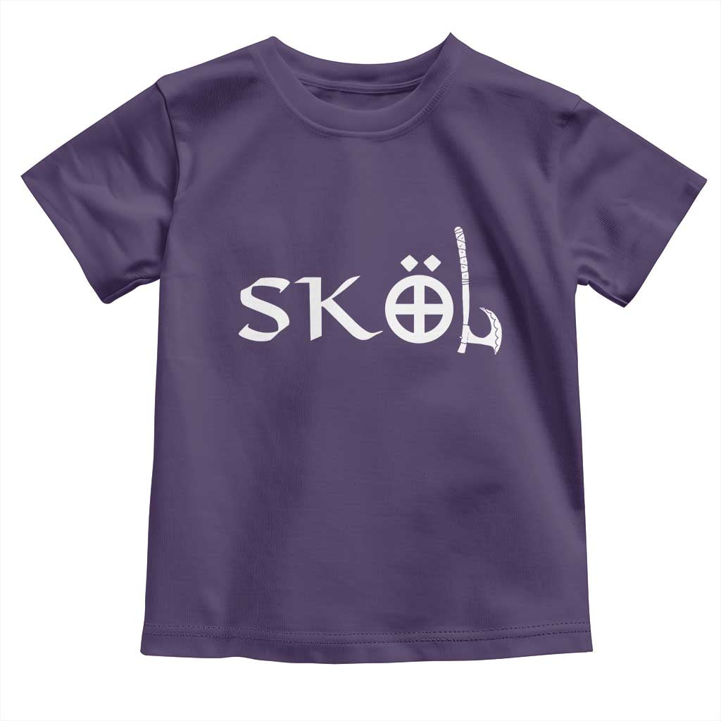 Skol Viking Heritage Axe Nordic Scandinavian Warrior Toddler T Shirt TS11 Purple Print Your Wear