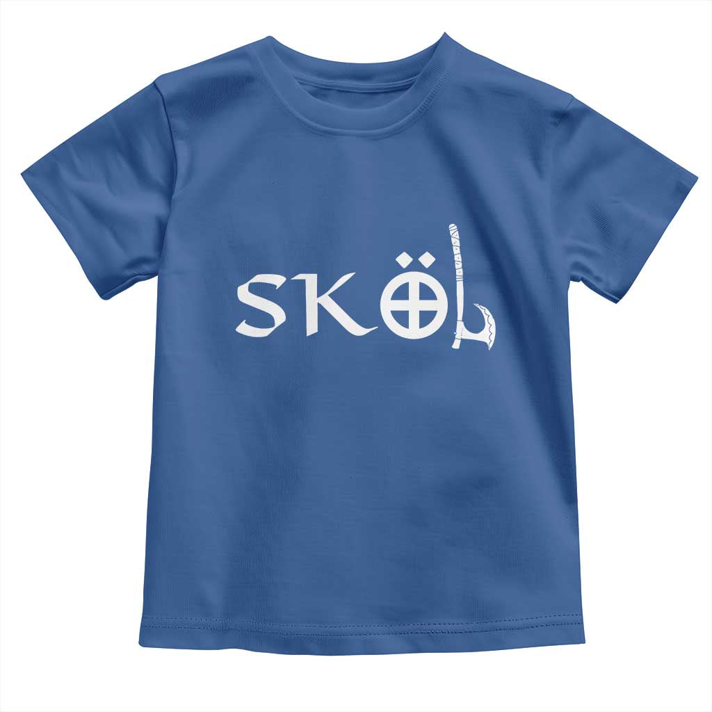 Nordic Scandinavian Heritage Toddler T Shirt Viking Warrior Axe Helmet TS11 Royal Blue Print Your Wear