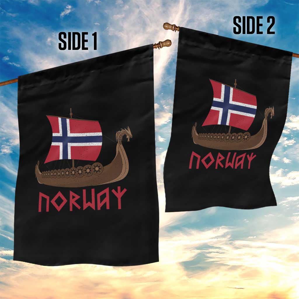 Boat Norwegian Flag Norway Viking Ship Norway Garden Flag TS11 Print Your Wear