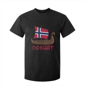 Boat Norwegian Flag Norway Viking Ship Norway T Shirt For Kid TS11 Black Print Your Wear