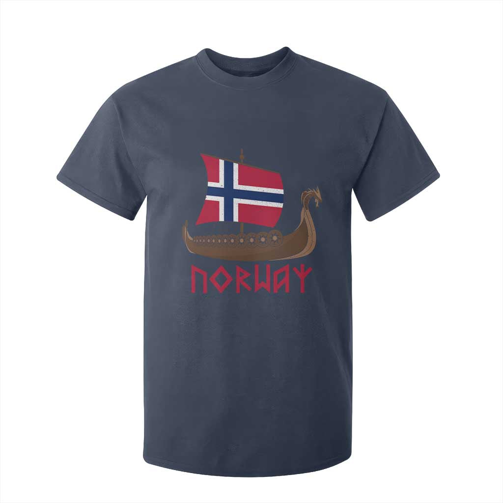 Boat Norwegian Flag Norway Viking Ship Norway T Shirt For Kid TS11 Navy Print Your Wear