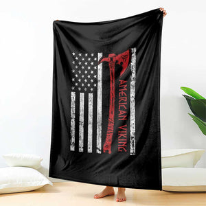 American Viking Throw Blanket Norse Mythology Axe USA Flag TS11 Print Your Wear