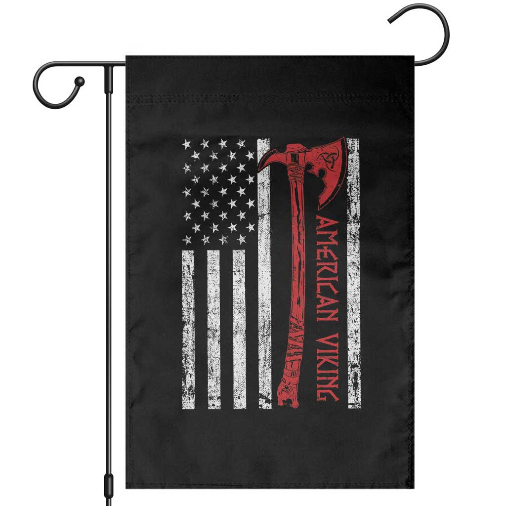 American Viking Garden Flag Norse Mythology Axe USA Flag TS11 Black Print Your Wear