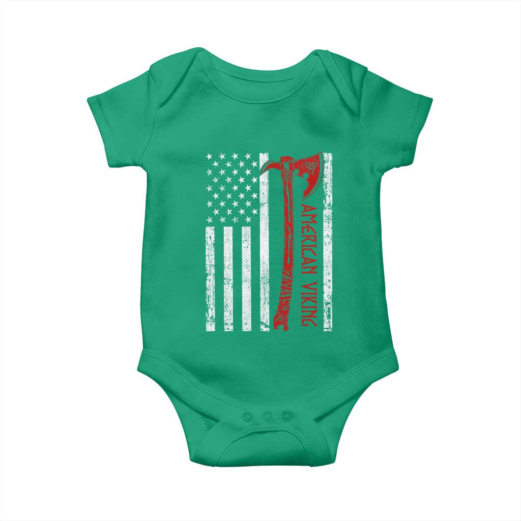 American Viking Baby Onesie Norse Mythology Axe USA Flag TS11 Irish Green Print Your Wear