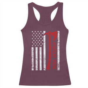 American Viking Racerback Tank Top Norse Mythology Axe USA Flag TS11 Maroon Print Your Wear
