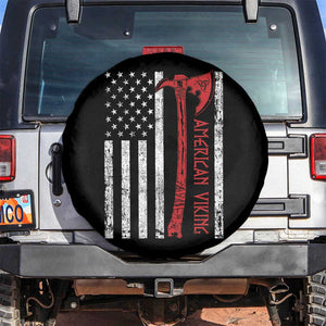 American Viking Spare Tire Cover Norse Mythology Axe USA Flag TS11 No hole Black Print Your Wear