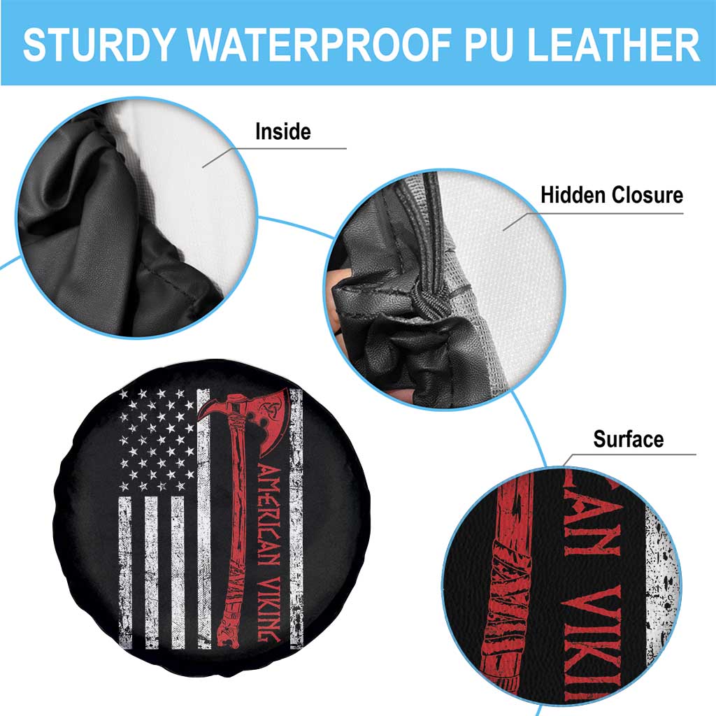American Viking Spare Tire Cover Norse Mythology Axe USA Flag TS11 Print Your Wear
