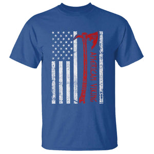 American Viking T Shirt Norse Mythology Axe USA Flag TS11 Royal Blue Print Your Wear
