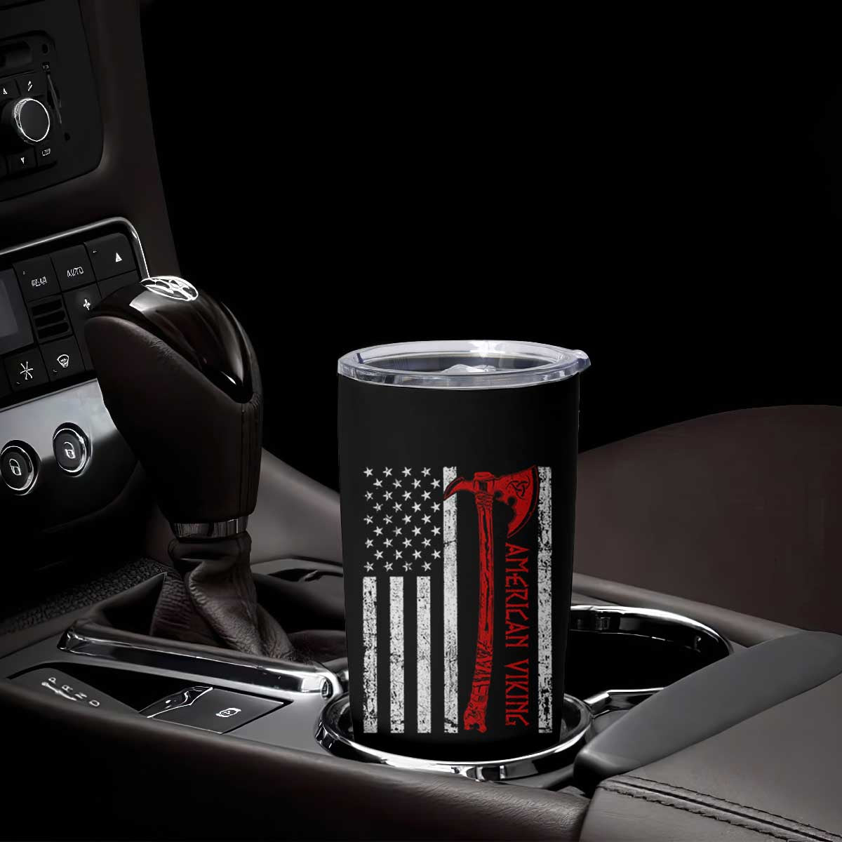 American Viking Tumbler Cup Norse Mythology Axe USA Flag TS11 Print Your Wear