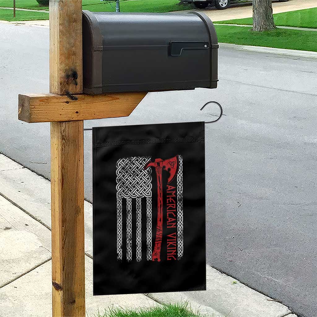 American Viking Garden Flag Norse Mythology Axe Celtic Knot USA Flag TS11 Print Your Wear