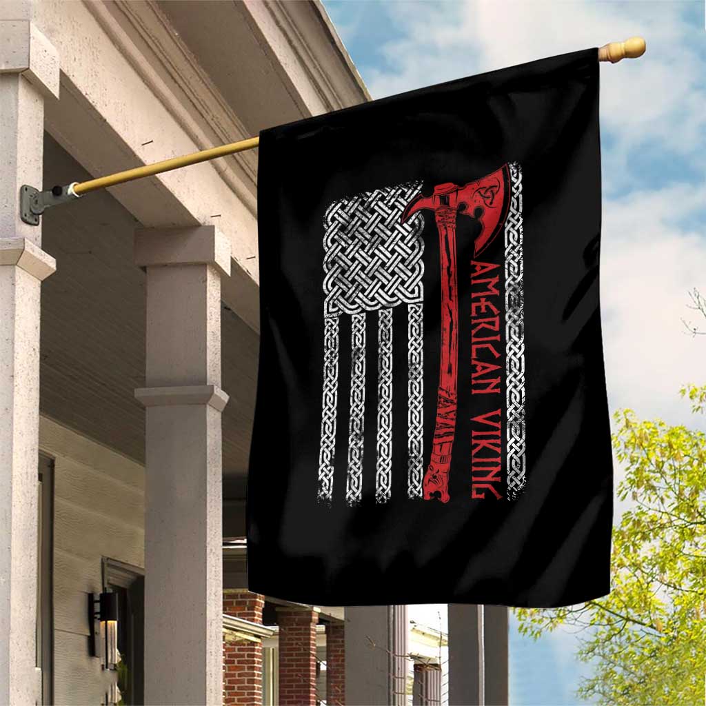 American Viking Garden Flag Norse Mythology Axe Celtic Knot USA Flag TS11 Print Your Wear