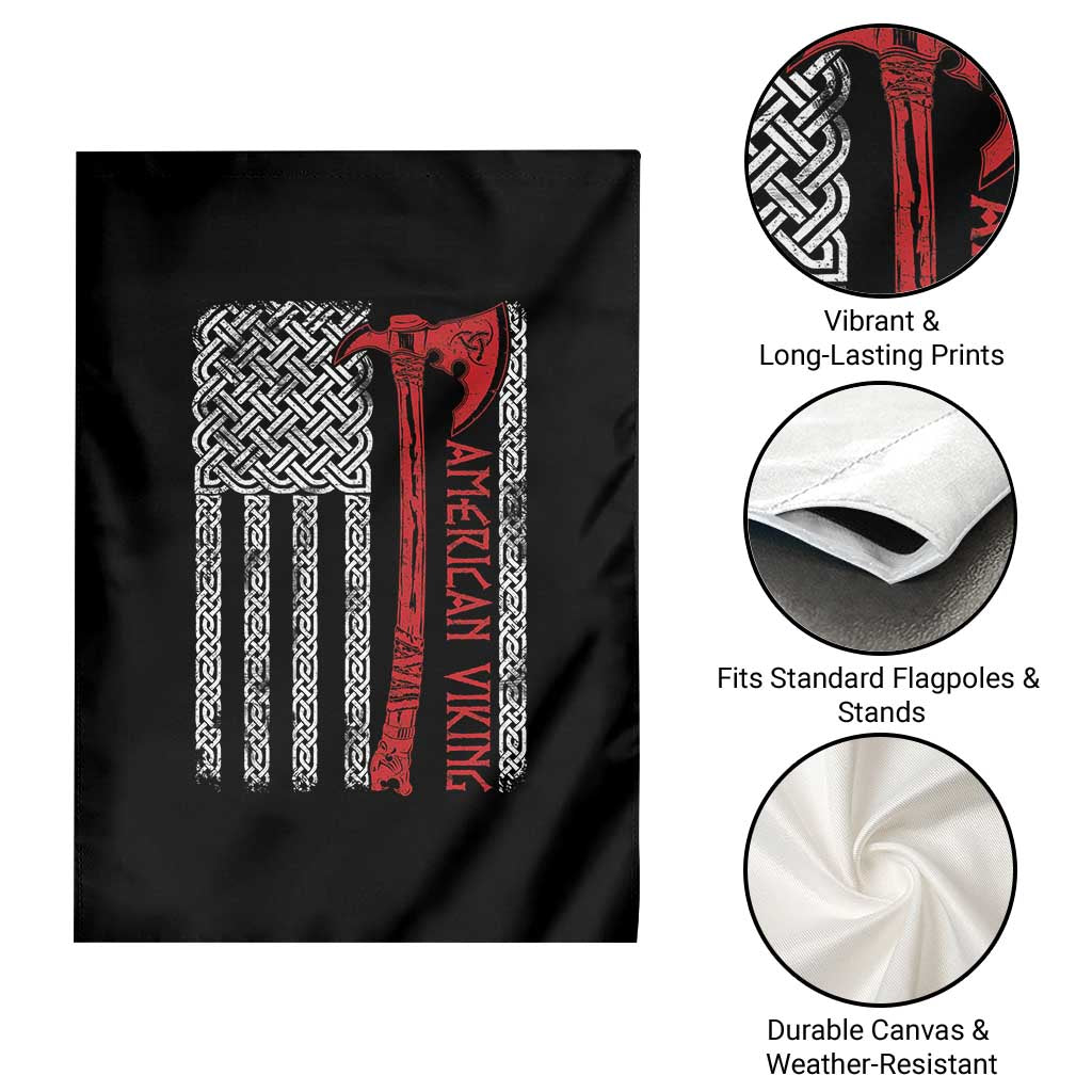 American Viking Garden Flag Norse Mythology Axe Celtic Knot USA Flag TS11 Print Your Wear