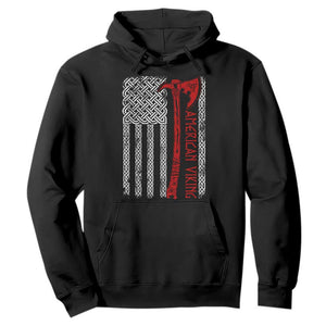 American Viking Hoodie Norse Mythology Axe Celtic Knot USA Flag TS11 Black Print Your Wear