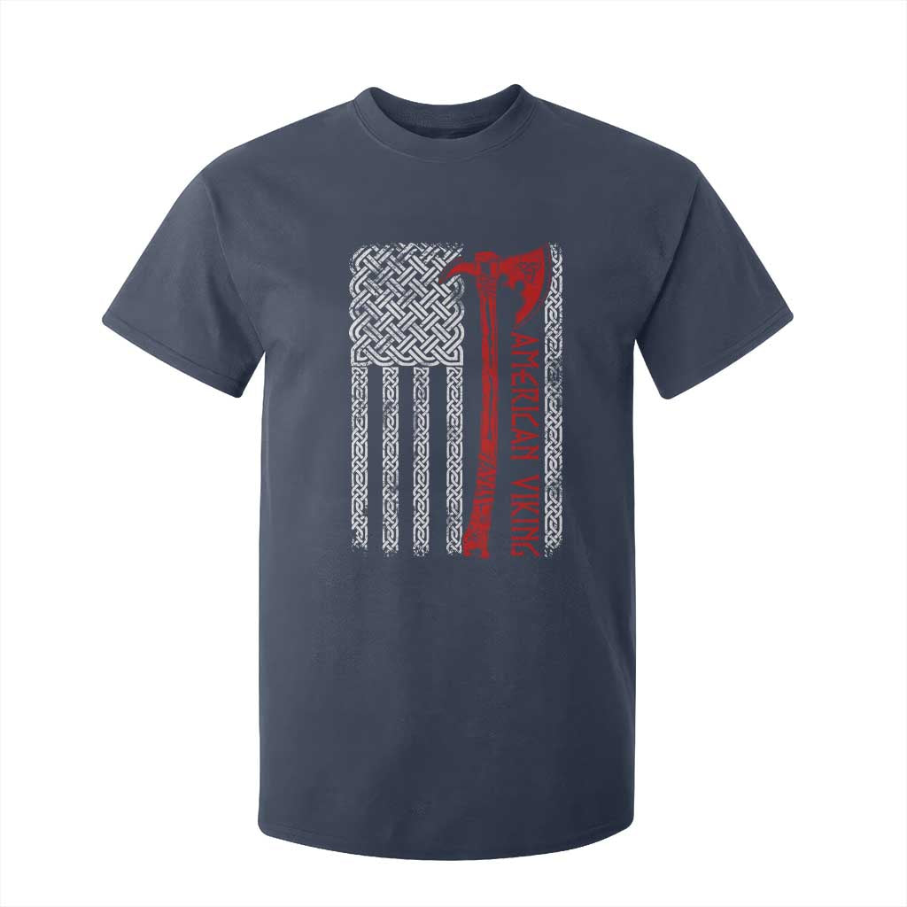 American Viking T Shirt For Kid Norse Mythology Axe Celtic Knot USA Flag TS11 Navy Print Your Wear