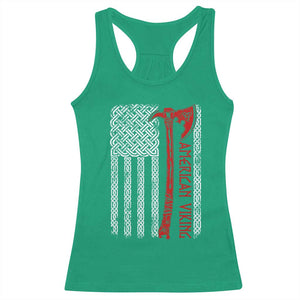 American Viking Racerback Tank Top Norse Mythology Axe Celtic Knot USA Flag TS11 Irish Green Print Your Wear