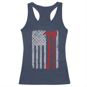 American Viking Racerback Tank Top Norse Mythology Axe Celtic Knot USA Flag TS11 Navy Print Your Wear