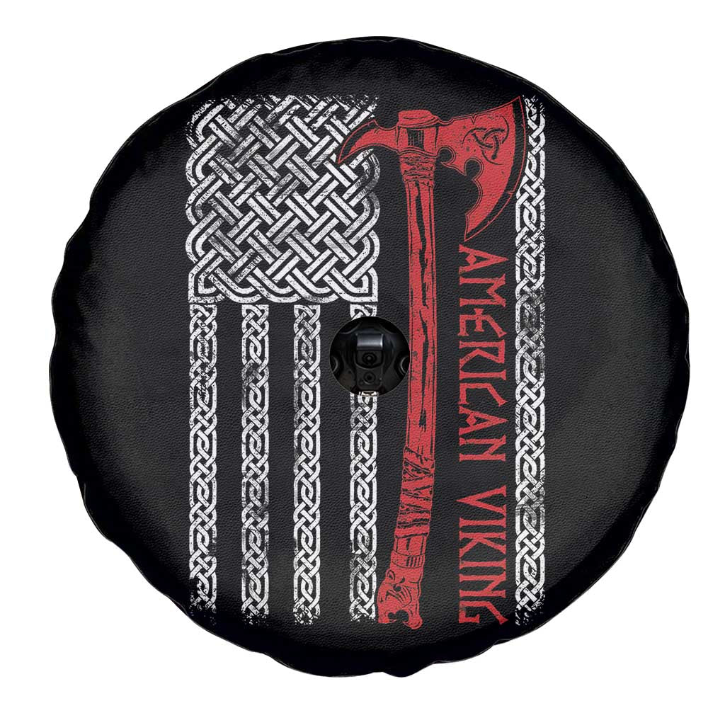 American Viking Spare Tire Cover Norse Mythology Axe Celtic Knot USA Flag TS11 Print Your Wear